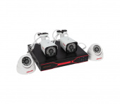 45-0522, Комплект видеонаблюдения REXANT 2 наружные и 2 внутренние камеры AHD/2.0 Full HD