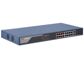 Коммутатор Hikvision DS-3E1318P-EI 16x100Мбит/с 2x1Гбит/с 2xКомбо(1000BASE-T/SFP) 16PoE+ 230W управляемый от магазина РЭССИ