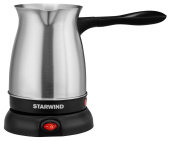 Кофеварка Электрическая турка Starwind STS6054 600Вт серебристый/черный от магазина РЭССИ