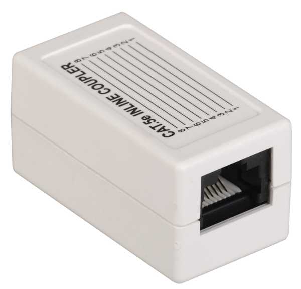 Проходной адаптер кат.5E UTP тип RJ45-RJ45 (8P8C) белый от магазина РЭССИ
