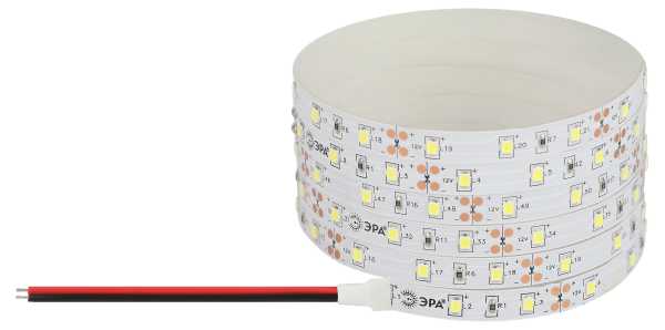Лента светодиодная 4,8Вт/м 12В 6500К IP20 60LED/м LS2835-60LED-IP20-W-eco-5м от магазина РЭССИ