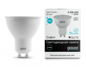Лампа светодиодная Gauss Elementary MR16 5.5Вт цок.:GU10 спот 220B 4100K св.свеч.бел.нейт. (упак.:10шт) (13626) от магазина РЭССИ