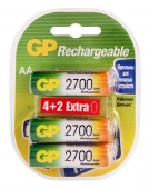 Аккумулятор GP Rechargeable 2700AAHC4/2 AA NiMH 2700mAh (6шт) блистер от магазина РЭССИ