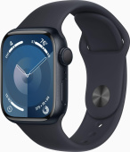 Смарт-часы Apple Watch Series 9 A2978 41мм OLED корп.темная ночь Sport Band рем.темная ночь разм.брасл.:150-200мм (MR8X3LL/A) от магазина РЭССИ