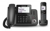 Р/Телефон Dect Panasonic KX-TGF320RUM черный металлик автооветчик АОН от магазина РЭССИ