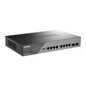 Коммутатор D-Link DSS-200G-10MP/A1A 8x1Гбит/с 2SFP 8PoE+ 130W настраиваемый от магазина РЭССИ