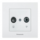 Розетка телев. Panasonic Karre Plus WKTC04612WH-RU проходная скрыт. IP20 белый (упак.:1шт) от магазина РЭССИ