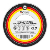 Профессиональная изолента ПВХ KRANZ 018х19 мм 20 м белая KR-09-2801 от магазина РЭССИ