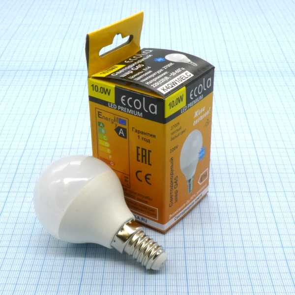 Лампа LED Ecola  10W тепл. шар (268) от магазина РЭССИ