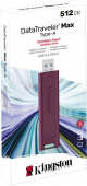 Флеш Диск Kingston 512Gb DataTraveler Max DTMAXA/512GB USB3.2 черный/бордовый от магазина РЭССИ