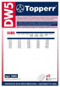 Пылесборники Topperr DW5 1004 бумажные (5пылесбор.) (1фильт.) от магазина РЭССИ