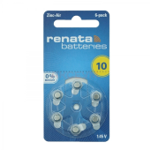 Батарейка ZA10 Renata Zinc Air 1.45V для слуховых аппаратов (6 шт. в блистере) от магазина РЭССИ