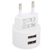СЗУ USB Borofone BA23A (12W, 2 порта) Белый от магазина РЭССИ