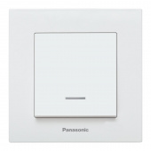 Выключатель Panasonic Karre Plus скрыт. 1кл. с подсветкой IP20 белый (упак.:1шт) (WKTC00022WH-RU) от магазина РЭССИ