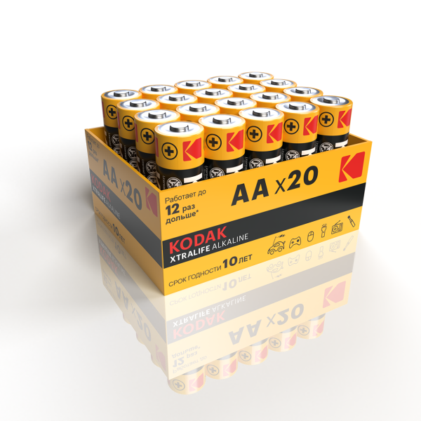 Батарейка Kodak LR06-20 bulk XTRALIFE Alkaline (20/360/21600) от магазина РЭССИ
