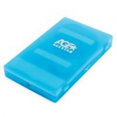 USB 2.0 Внешний корпус 2.5" SATA HDD/SSD AgeStar SUBCP1 (BLUE) USB2.0 пластик синий безвинтовая конструкция от магазина РЭССИ