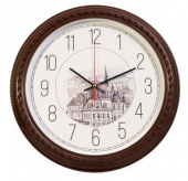 Часы настенные аналоговые Бюрократ WallC-R63P D29см коричневый (WALLC-R63P29/BROWN) от магазина РЭССИ