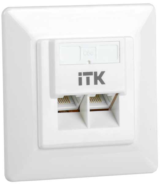 Внутренняя информационная розетка RJ45 кат.5E UTP 2 порта от магазина РЭССИ