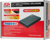 Внешний корпус для HDD/SSD AgeStar 3UB2P3 SATA III USB3.0 пластик черный 2.5" от магазина РЭССИ