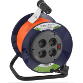 Удлинитель силовой Эра RPx-4es-3x1.5-30m (Б0043056) 3x1.5кв.мм 4розет. 30м ПВС 16A катушка черный от магазина РЭССИ