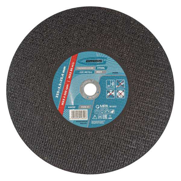 Круг отрезной по металлу, 355 x 3,5 x 25,4 мм, WA24TBF от магазина РЭССИ