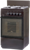 Плита Газовая Flama FG 24027 B коричневый (без крышки) реш.чугун от магазина РЭССИ