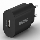 Сетевое зар./устр. Wiiix UNN-4-1-01-QC 3A (QC) USB универсальное черный от магазина РЭССИ