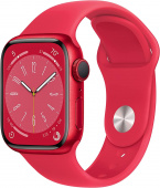 Смарт-часы Apple Watch Series 8 А2770 41мм OLED корп.красный рем.красный разм.брасл.:S/M (MNUG3LL/A) от магазина РЭССИ