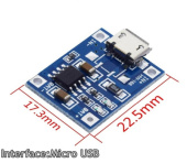 Модуль TP4056 lithium battery protection 18650 micro USB от магазина РЭССИ