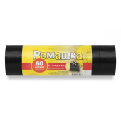 Мешки для мусора в рулоне с завязками (10 шт; 60 л; 60x68 см; 25 мкм; черные; ПВД) Ромашка ЗВС6010Ч от магазина РЭССИ