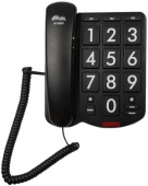 Телефон проводной Ritmix RT-520 черный от магазина РЭССИ