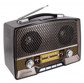 Радиоприемник настольный Hyundai H-PSR156 коричневый USB SD/microSD от магазина РЭССИ