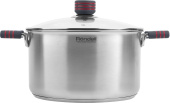 Кастрюля Rondell Stripes RDS-1281 5.8л. d=24см (с крышкой) стальной от магазина РЭССИ