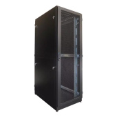 Шкаф серверный ЦМО (ШТК-М-42.8.10-88АА-9005) напольный 42U 800x1000мм пер.дв.перфор. 2 бок.пан. задн.дв.перфор. 1200кг черный 850мм от магазина РЭССИ
