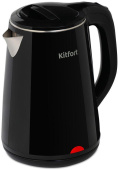 Чайник электрический Kitfort КТ-6160 1.8л. 2200Вт черный корпус: металл/пластик от магазина РЭССИ
