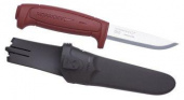 Нож Morakniv Basic 511 (12147) стальной разделочный лезв.91мм прямая заточка бордовый от магазина РЭССИ