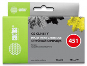 Картридж струйный Cactus CS-CLI451Y желтый (10.2мл) для Canon MG6340/5440/IP7240 от магазина РЭССИ