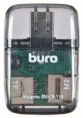 Устройство чтения карт памяти USB2.0 Buro BU-CR-110 черный от магазина РЭССИ