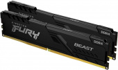 Память DDR4 2x8Gb 2666MHz Kingston KF426C16BBK2/16 Fury Beast Black RTL Gaming PC4-21300 CL16 DIMM 288-pin 1.2В single rank с радиатором Ret от магазина РЭССИ