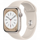 Смарт-часы Apple Watch Series 8 А2771 45мм OLED корп.сияющая звезда рем.сияющая звезда разм.брасл.:M/L (MNUQ3LL/A) от магазина РЭССИ