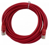 Патч-корд Buro UTP 4 пары cat5E CCA molded 5м красный RJ-45 (m)-RJ-45 (m) от магазина РЭССИ