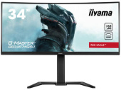 Монитор Iiyama 34" G-Master GB3467WQSU-B5 черный VA LED 0.4ms 21:9 HDMI M/M матовая HAS 550cd 178гр/178гр 3440x1440 165Hz FreeSync Premium DP USB 12.4кг от магазина РЭССИ