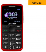 Мобильный телефон Digma S220 Linx 32Mb красный моноблок 2Sim 2.2" 176x220 0.3Mpix GSM900/1800 MP3 FM microSD max32Gb от магазина РЭССИ