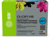 Картридж струйный Cactus CS-C2P11AE № 651 многоцветный (18мл) для HP 5575/5645 OJ 202/252 от магазина РЭССИ