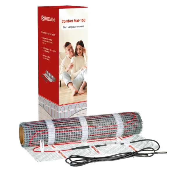 Мат нагревательный (теплый пол) Ridan Comfort Mat-150 1200 Вт 230 В 8 м2 от магазина РЭССИ