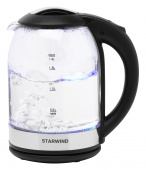 Чайник электрический Starwind SKG2051 1.8л. 1800Вт черный/серебристый (корпус: стекло) от магазина РЭССИ