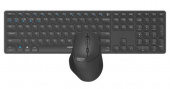 Клавиатура + мышь Rapoo 9800M DARK GREY клав:серый мышь:серый USB беспроводная Bluetooth/Радио slim Multimedia (14523) от магазина РЭССИ