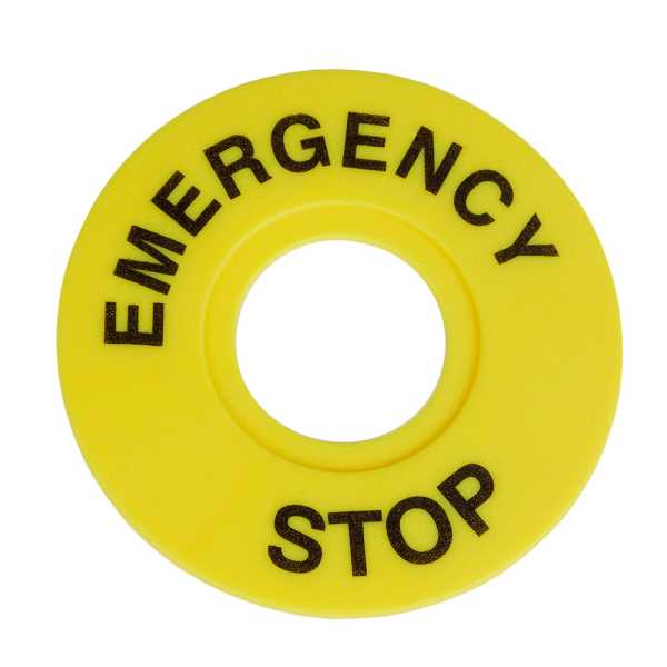 Бирка ''Стоп'' OptiSignal D22 A45-MH2260 круглая 60мм (EMERGENCY STOP) ZBY9320 от магазина РЭССИ