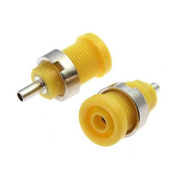 Z014 4mm panel jack YELLOW от магазина РЭССИ