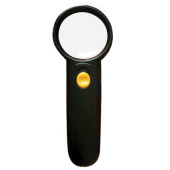 Просмотровая лупа BRAUBERG с подсветкой диаметр 50 мм увеличение 5 корпус черный 454128 от магазина РЭССИ